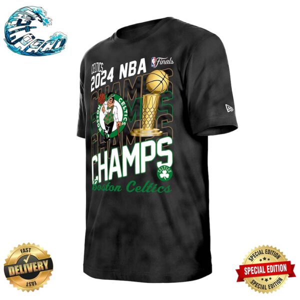 Official Boston Celtics New Era 2024 NBA Finals Champions Enzyme Washed T-Shirt