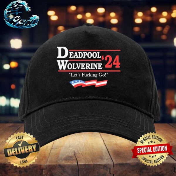 Official Deadpool Wolverine Let’s Fucking Go Voting 2024 Election Classic Cap Snapback Hat