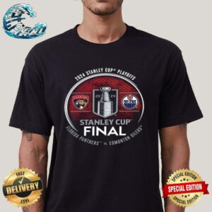 Official Edmonton Oilers Vs Florida Panthers 2024 Stanley Cup Final Matchup Dueling Hockey Classic T-Shirt