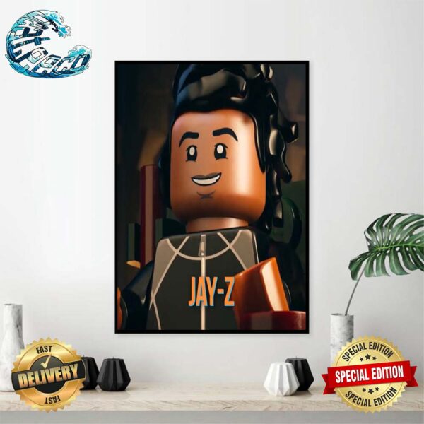 Official First Look At LEGO Version Of Jay-Z For The Pharrell Williams Biopic In Theaters This October Poster Canvas