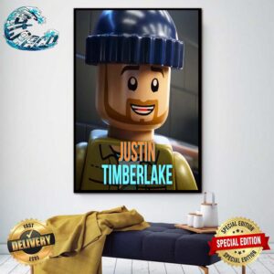 Official First Look At LEGO Version Of Justin Timberlake For The Pharrell Williams Biopic In Theaters This October Home Decor Poster Canvas