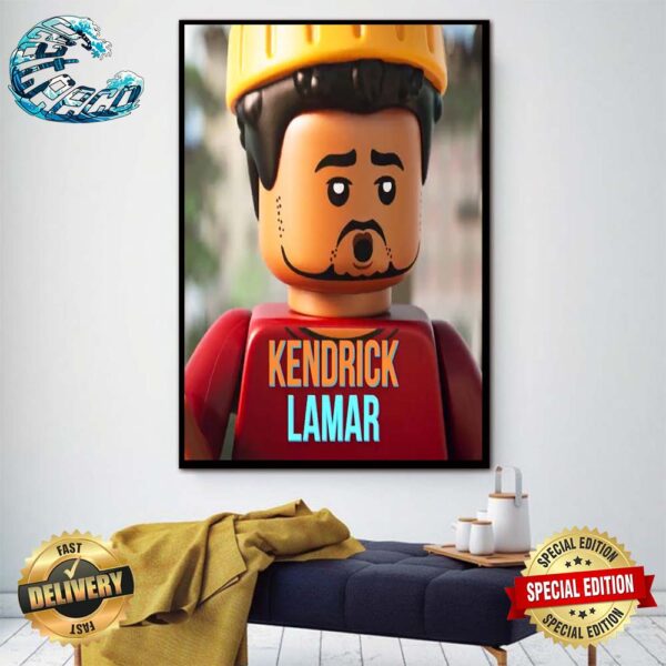 Official First Look At LEGO Version Of Kendrick Lamar For The Pharrell Williams Biopic In Theaters This October Wall Decor Poster Canvas