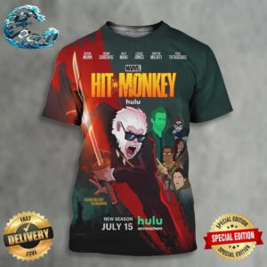 Official First Poster For Hit Monkey Season 2 Releasing on Hulu On July 15 All Over Print Shirt