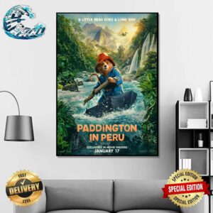Official First Poster For Paddington In Peru Releasing In Theaters On January 17 Wall Decor Poster Canvas