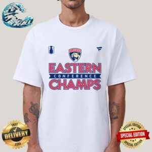 Official Florida Panthers 2024 Eastern Conference Champions Locker Room Vintage T-Shirt