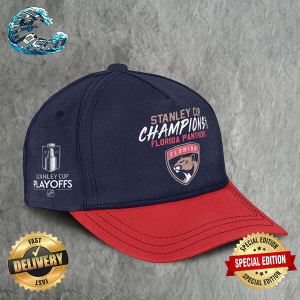 Official Florida Panthers NHL 2024 Stanley Cup Champions Hat Snapback Classic Cap