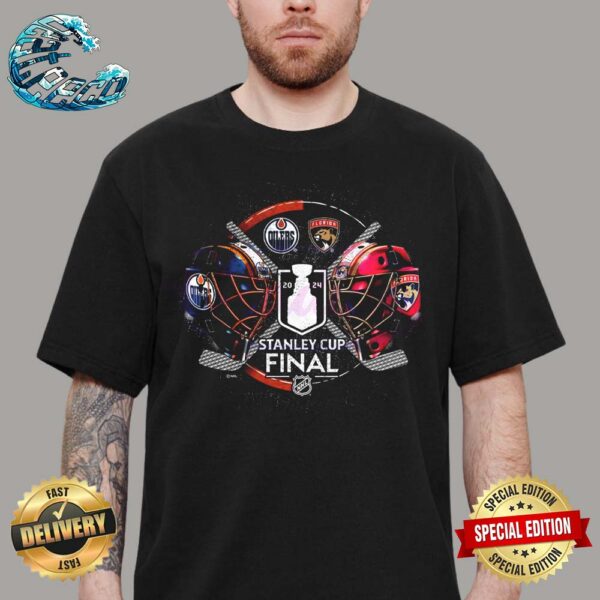Official Florida Panthers vs Edmonton Oilers 2024 NHL Stanley Cup Final Face Off Premium T-Shirt
