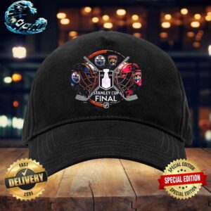Official Florida Panthers vs Edmonton Oilers 2024 NHL Stanley Cup Final Face Off Vinatge Snapback Hat Cap