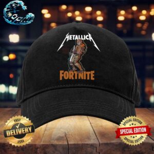Official Fortnite x Metallica Fire Merch Collaboration M72 Classic Hat Snapback Cap