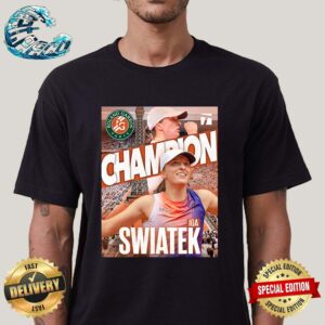 Official IGA Swiatek Champion Roland Garros Paris 2024 IG4 The Championships Wimbledon Classic T-Shirt