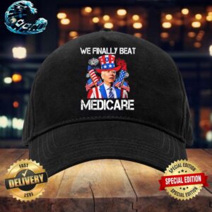 Official Joe Biden We Finally Beat Medicare Funny Anti Biden Snapback Hat Classic Cap