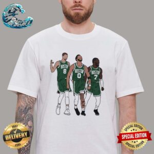 Official Kristaps Porzingis Jayson Tatum And Jaylen Brown Big 3 Boston Unisex T-Shirt