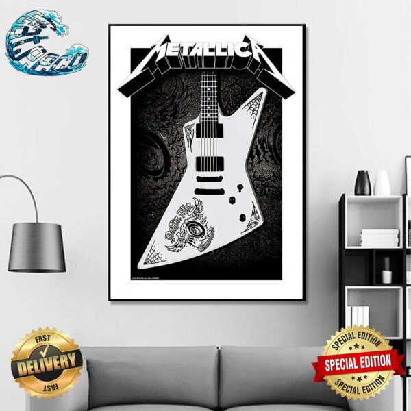 Official Metallica Denmark M72 World Tour Ouija Guitar Home Decor Poster Canvas