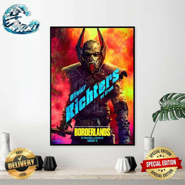 Official New Character Krom Posters For Borderlands Releasing In Theaters And IMAX On August 9 Wall Decor Poster Canvas