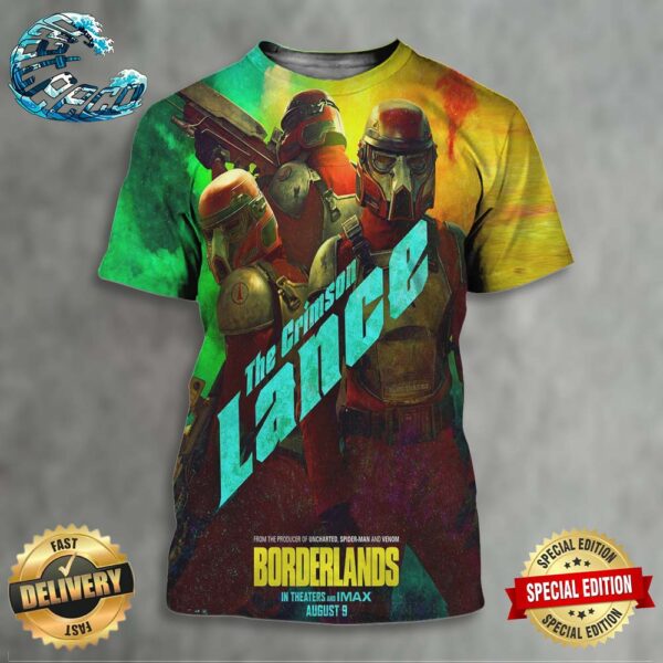 Official New Character Lance Posters For Borderlands Releasing In Theaters And IMAX On August 9 All Over Print Shirt