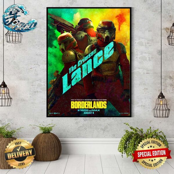 Official New Character Lance Posters For Borderlands Releasing In Theaters And IMAX On August 9 Home Decor Poster Canvas