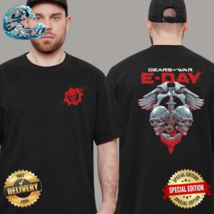 Official New Logo For Gears of War E-Day By Luke Preece Two Sides Print Unisex T-Shirt