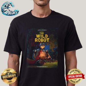 Official New Poster For The Wild Robot Releasing In Theaters On September 27 Vintage T-Shirt