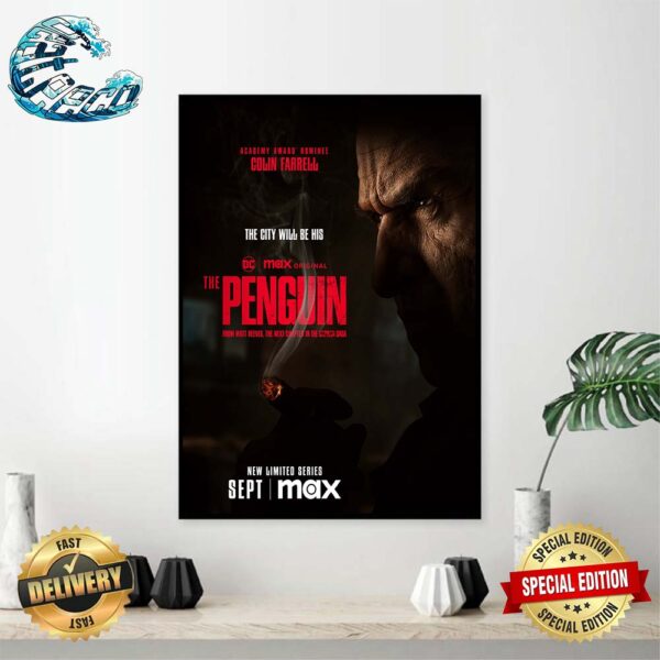 Official New Poster The Penguin Releasing On Max In September Home Decor Poster Canvas