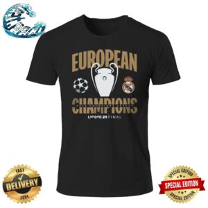 Official Real Madrid European Champions London 24 Final UEFA Champions League Premium T-Shirt