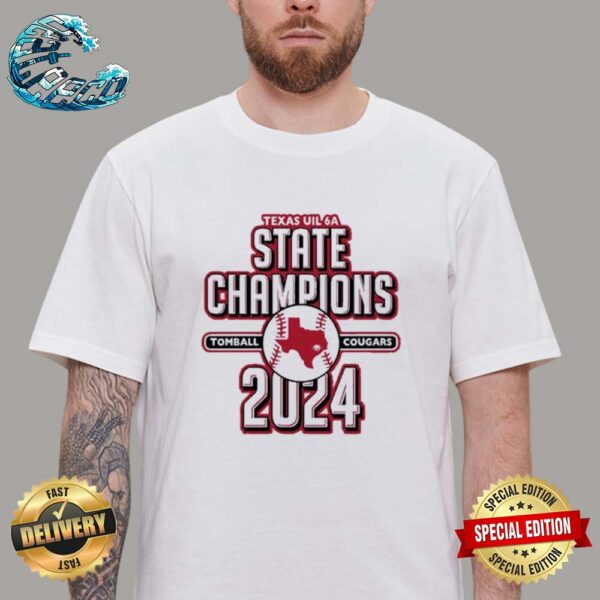 Official Tomball Cougars Baseball 2024 Texas UIL 6A State Champions Unisex T-Shirt