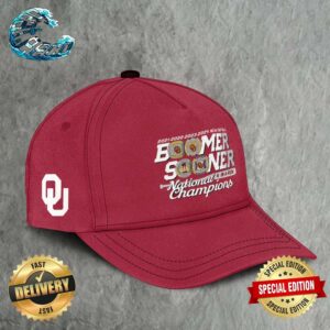 Oklahoma Sooners Boomer Sooner 4 In-A-Row National Champions 2024 NCAA Softball Women’s College World Series Cap Snapback Hat