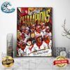 2024 NCAA Softball National Champions Oklahoma Sooners Women’s Softball First Four-Peat In NCAA Softball History Poster Cavas