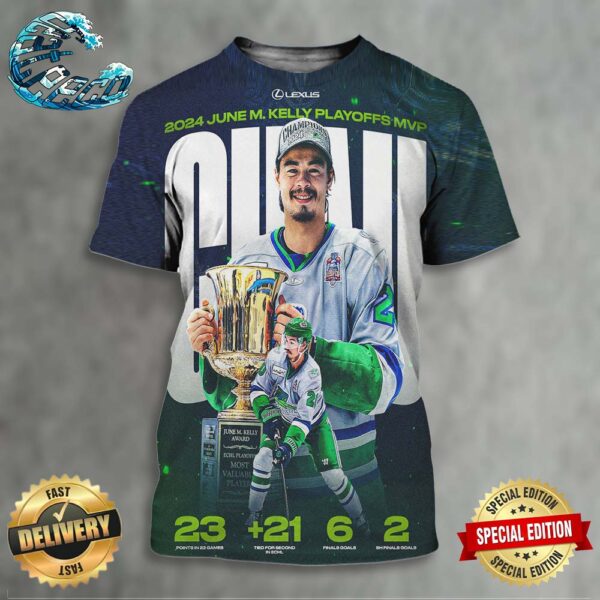 Oliver Chau Florida Everblades 2024 June M. Kelly Playoffs MVP All Over Print Shirt