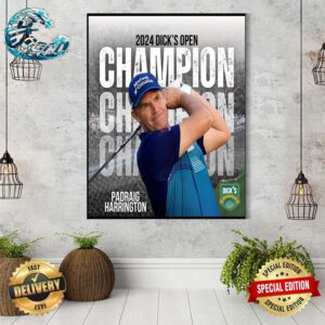 Padraig Harrington Rewriting History With A Record Breaking 3-Peat At The Dick’s Open 2024 Poster Canvas