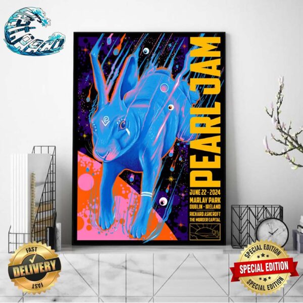 Pearl Jam Merch Poster At Marlay Park In Dublin Ireland On June 22 2024 Richard Ashcroft The Murder Capital Art By Doaly Home Decor Poster Canvas