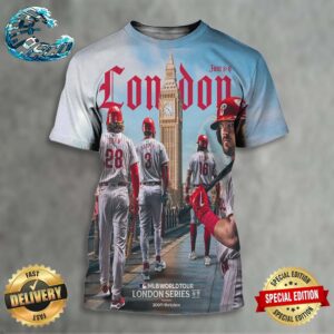 Philadelphia Phillies Are Coming MLB World Tour London Series On June 8-9 2024 All Over Print Shirt