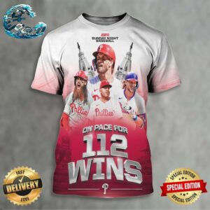 Philadelphia Phillies On Pace For 112 Wins MLB All Over Print Shirt