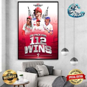 Philadelphia Phillies On Pace For 112 Wins MLB Home Decor Poster Canvas