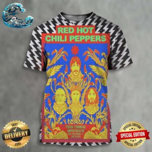 Red Hot Chili Peppers Concert Poster For Tonight Show At Ithink Financial Amphitheatre In West Palm Beach FL On June 18 2024 All Over Print Shirt