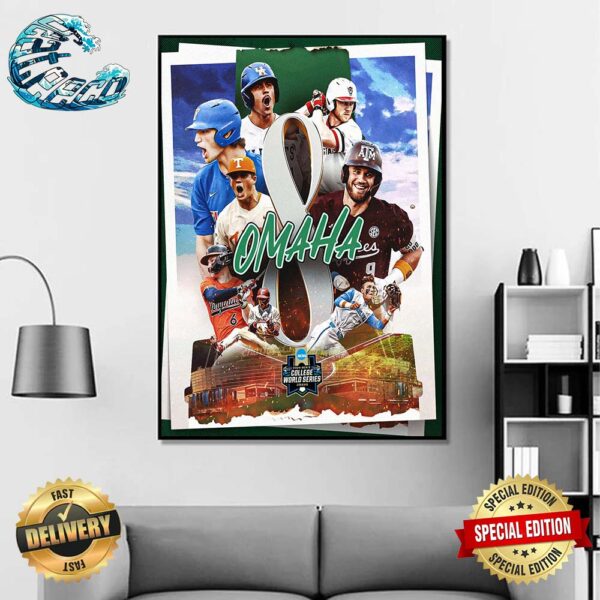 Road To Omaha 8 Group 2024 NCAA Men’s Baseball College World Series Home Decor Poster Canvas