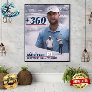 Scottie Scheffler Gets Win 6 On The Season Travelers Championship Wall Decor Poster Canvas