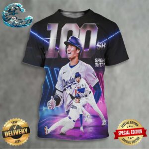 Shohei Ohtani Notches His 100th Career Stolen Base All Over Print Shirt