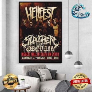 Slaughter To Prevail Biggest Wall Of Death On Earth At Hellfest Mainstage 1 On 27th June 2024 Poster Canvas