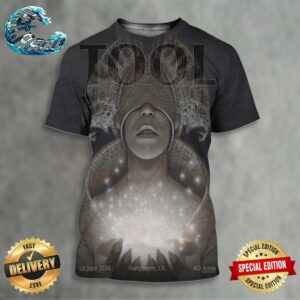 TOOL Effing TOOL In Manchester UK Tonight Limited Merch Poster At The AO Arena On 1st June 2024 Artwork From Ed Binkley All Over Print Shirt