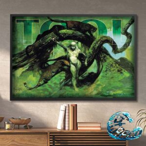 TOOL Effing TOOL Paris FR Tonight At Accor Arena Limited Merch Poster On 5 Juin 2024 Artwork Courtesy Of Frank Frazetta Wall Decor Poster Canvas