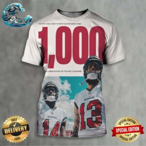 Tampa Bay Buccaneers The NFL’s Only Duo To Both Eclipse More Than 1000 Receiving Yards In Each Of The Past 3 Seasons All Over Print Shirt
