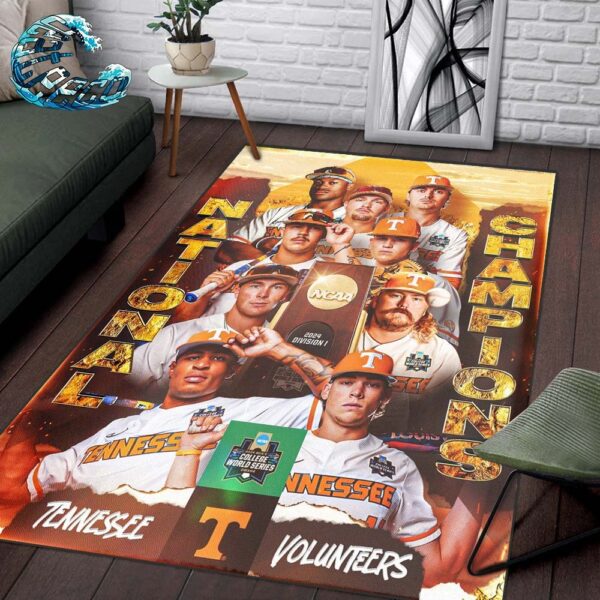 Tennessee Volunteers Baseball Are The 2024 NCAA Men’s College World Series National Champions For The First Time In Program History Rug