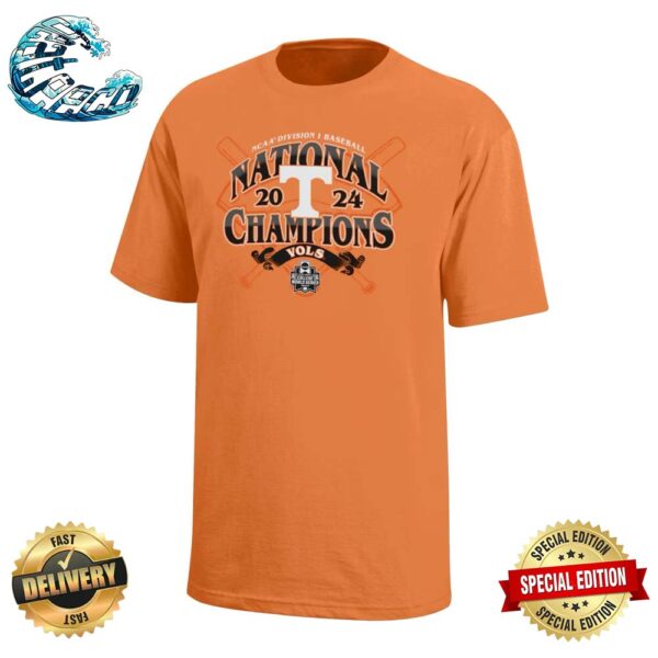Tennessee Volunteers National Champion Vols 2024 NCAA Men’s Baseball College World Series Arch T-Shirt
