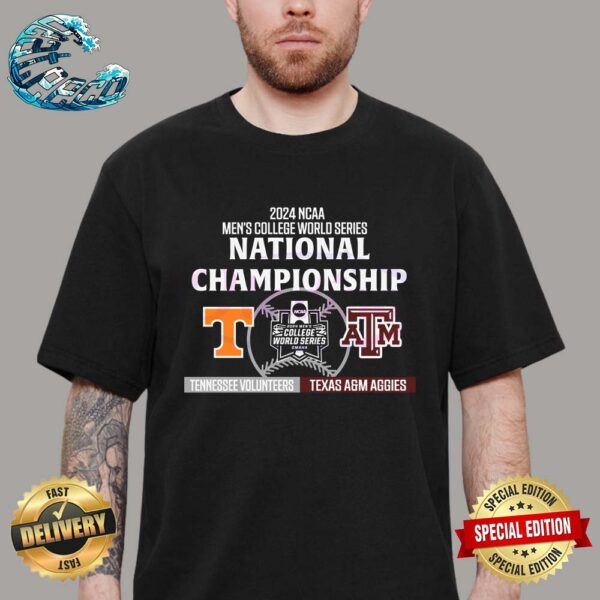 Tennessee Volunteers Vs Texas A&M Aggies 2024 NCAA Men’s College World Series National Championship Vintage T-Shirt