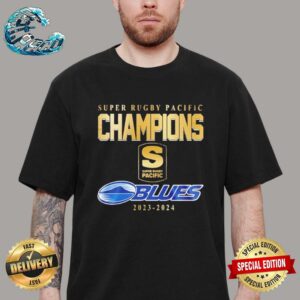 The Blues Supper Rugby Pacific Champions 2023-2024 Premium T-Shirt