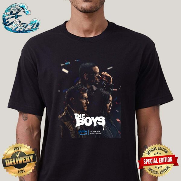 The Boys Season 4 New Poster The Bold And The Batshit Premieres June 13 Classic T-Shirt