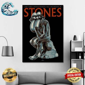 The Rolling Stones Poster Hackney Diamonds Tour 2024 At Lincoln Financial Field In Philadelphia PA On June 11 2024 Poster Canvas