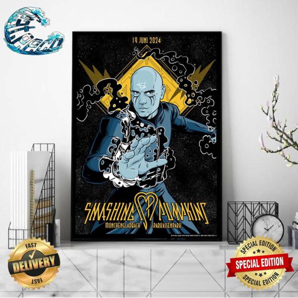 The Smashing Pumpkins Germany Tour Poster At SparkassenPark On Juni 19 2024 In Monchengladbach Wall Decor Poster Canvas