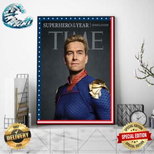 Time Magazine Has Named Superhero Of The Year Homelander Home Decor Poster Canvas