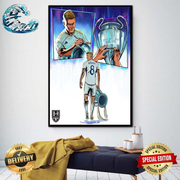 Toni Kroos Bows Out Of Club Football With His Sixth Champions League Title Home Decor Poster Canvas
